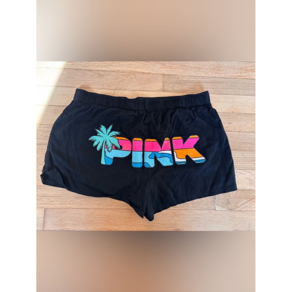 VS Pink Colorful Black Sleep Boxers M Palm Tree Beach